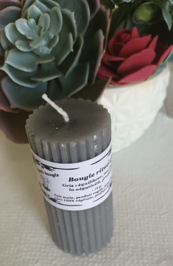 Bougie rituel Grise