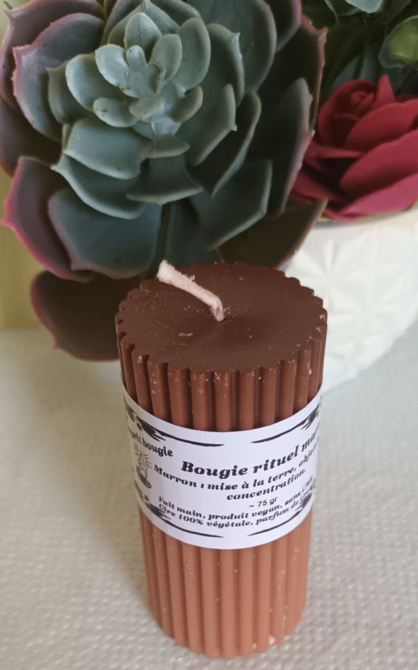 Bougie rituel Marron