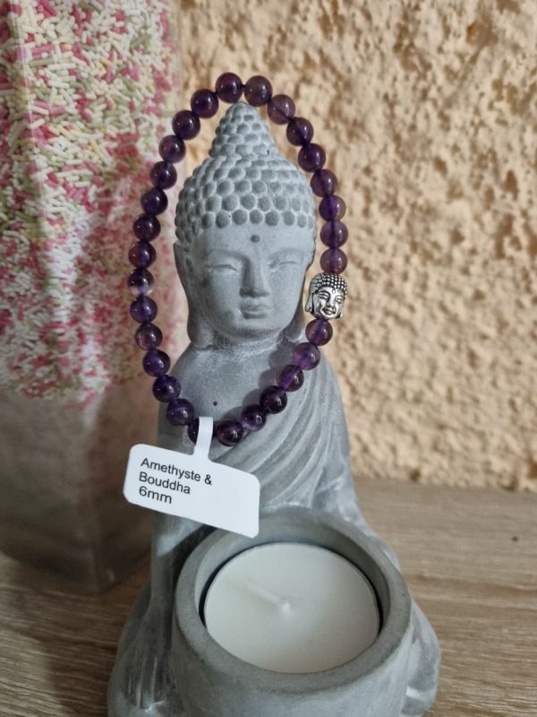 Bracelet Améthyste & Bouddha