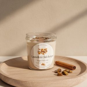 ✨🔥 Bougie Énergétique Cannelle & Œil du Tigre 🔥✨