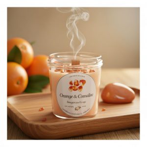 ✨🧡 Bougie Énergétique Orange & Cornaline 🧡✨