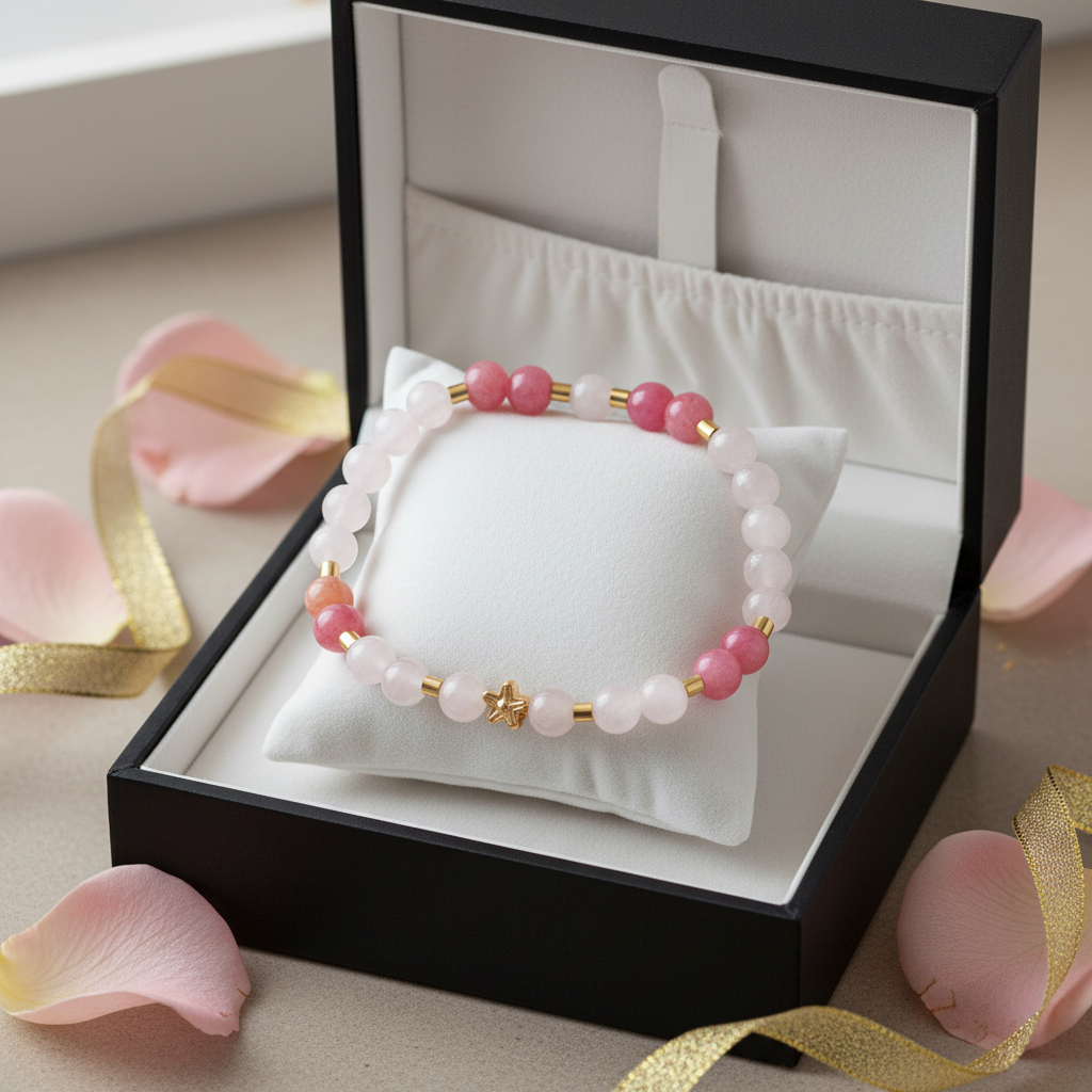🌸 bracelet quartz rose & rhodonite – douceur & amour de soi 🌸 🌸 bracelet quartz rose & rhodonite – douceur & amour de soi 🌸