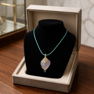 collier cœur quartz rose – douceur & amour