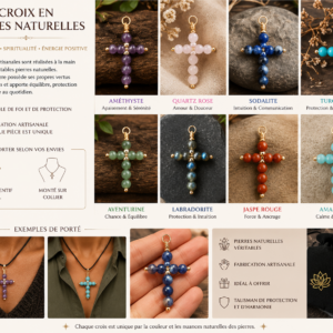 croix en pierres naturelles – protection & spiritualité