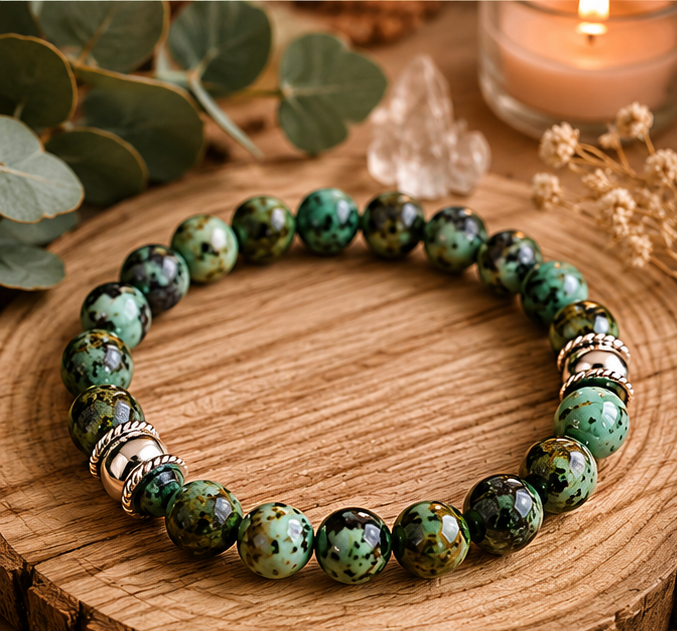✨ bracelet en turquoise africaine – Équilibre & sérénité ✨ bracelet en turquoise africaine – Équilibre & sérénité