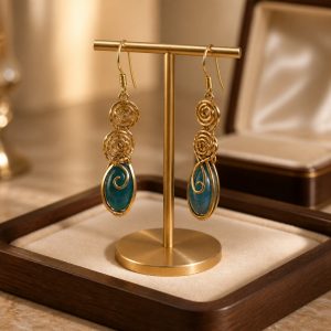 boucles d'oreilles aventurine verte