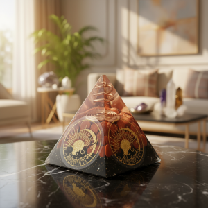 orgonite pyramide soleil mystique – harmonie & Énergie positive