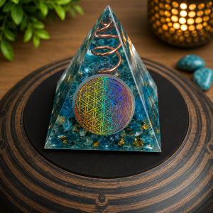 orgonite apatite – fleur de vie