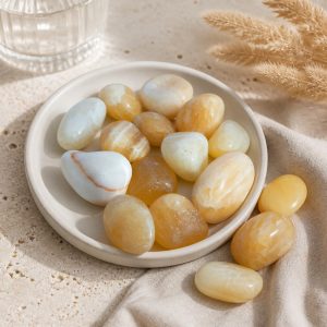 calcite jaune – pierre roulée naturelle