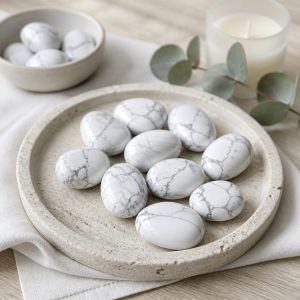 howlite – pierre roulée naturelle