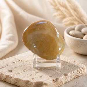 jaspe jaune – pierre roulée naturelle