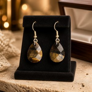 boucles d'oreilles Œil de tigre – protection & confiance
